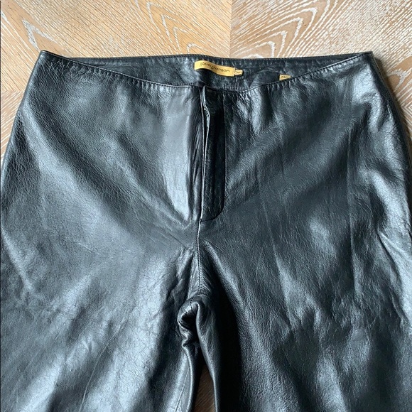 REM GARSON Black Lined Leather Pants 4 - Picture 3 of 9